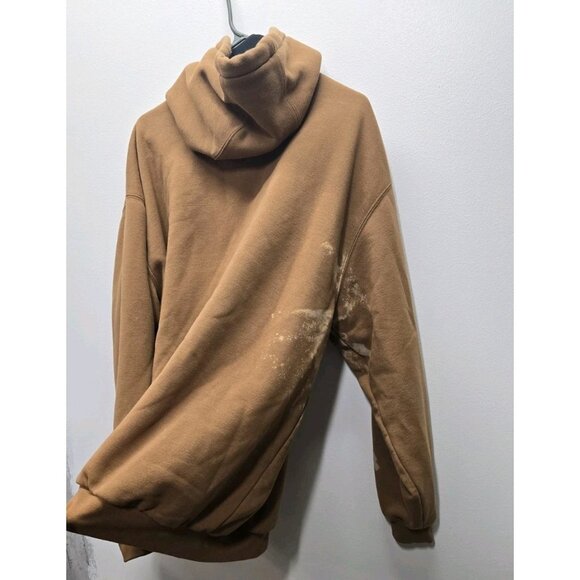 CARHARTT Men's Sweatshirt Jacket XL Distressed Thrashed Hooded Workwear WARM - Picture 10 of 13